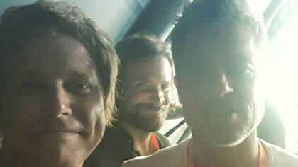 Brad durante el festival de Glastonbury