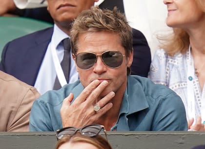 Brad Pitt asistió a la final masculina de Wimbledon en Londres