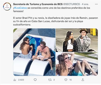 Brad Pitt e Inés de Ramón estuvieron de vacaciones en México