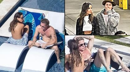 Brad Pitt fue captado con Inés de Ramón durante una jornada de descanso junto a una piscina