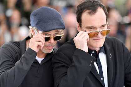Brad Pitt y Quentin Tarantino en la presentación de Había una vez en Hollywood