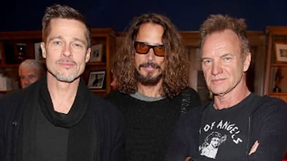 Brad y Chris, juntos en un concierto a beneficio el pasado enero