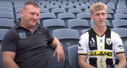 Brad y Jed Drew, juntos en una entrevista