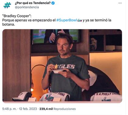 Bradley Cooper en el Super Bowl