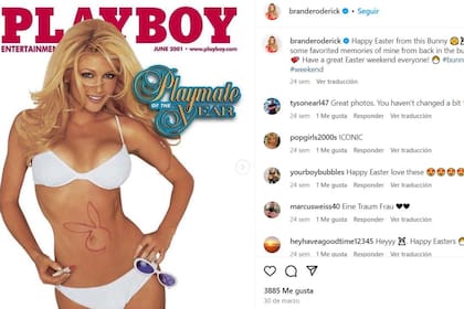 Brande Roderick en una tapa de Playboy en 2001