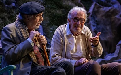 Brandoni y Blanco en una de las funciones teatrales de Parque Lezama, un éxito histórico con 11 años en cartel