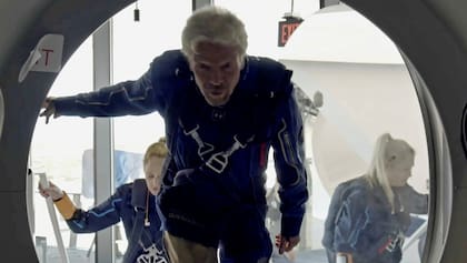 Branson en el viaje del Virgin Galactic