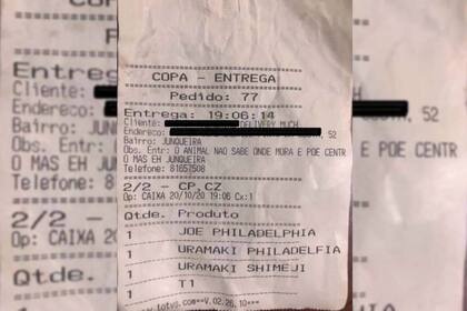  "El animal no sabe dónde vive y pone el Centro, pero es Junqueira", decía el ticket