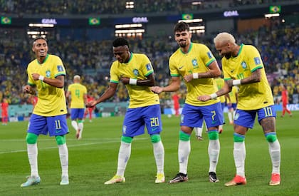 Brasil bailó cada gol ante Corea del Sur en octavos de final del Mundial Qatar 2022