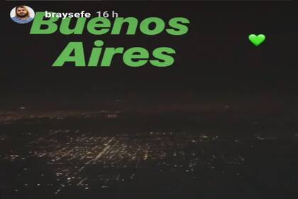 Brays aterrizó en Buenos Aires