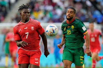 Breel Embolo durante el partido entre Suiza y Camerún, por la apertura del Grupo G del Mundial