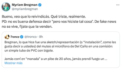 Bregman reprochó al candidato libertario la falta de autocrítica