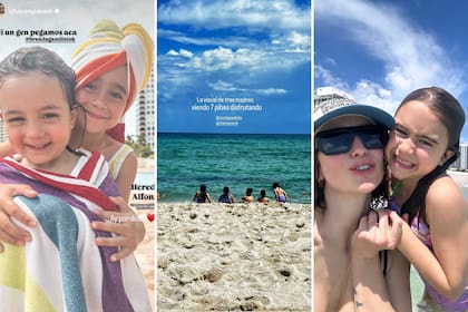 Brenda Gandini, Paula Chaves y Sabrina Rojas, viajaron juntas a Miami con sus familias