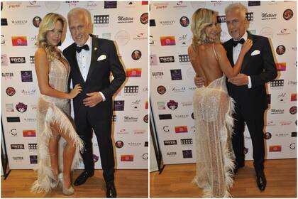 Brillos, plumas y espalda descubierta en el segundo outfit de la novia