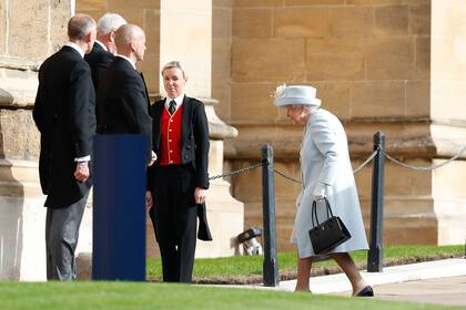 La reina Elizabeth II al llegar a la Capilla 