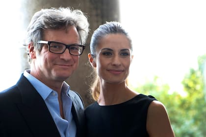 Colin Firth y su exmujer, Livia Giuggioli, años atrás, antes del escándalo que motivó su separación