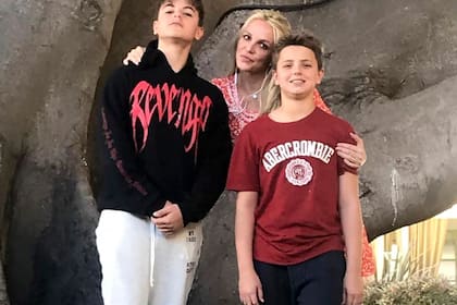 Britney Spears junto a sus hijos Sean y Jayden