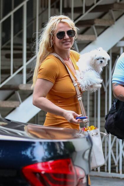 Britney Spears y su perrito en Los Ángeles