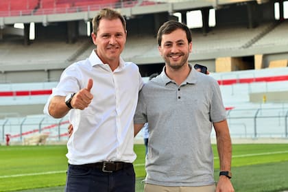 Brito con Stefano Di Carlo, el secretario general de su gestión como presidente.