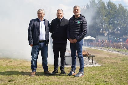 Britos, Gray y Zabaleta, en un encuentro anterior a la conformación del frente electoral