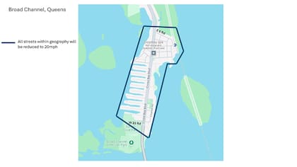 Broad Channel es la zona elegida en Queens para el nuevo límite de velocidad