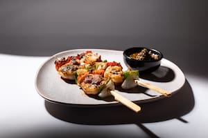 Brochette de langostinos de Mixtape