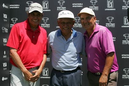 Bromas, anécdotas y golf: Eduardo Romero, Vicente Fernández y José Cóceres en la cancha de Pilará