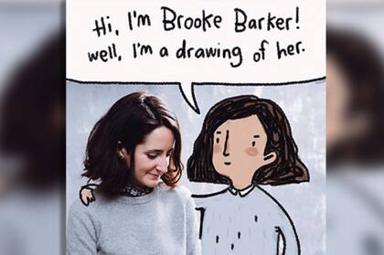 Autoretrato de las dos Brooke Barker: la mujer y el dibujo 