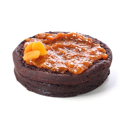 Brownie de chocolate con damascos.