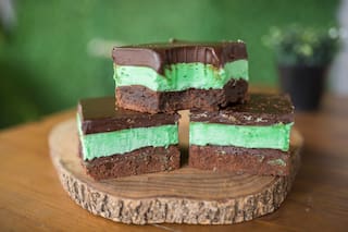 Brownies de chocolate y menta