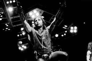 Bruce Dickinson, la voz y uno de los símbolos de Iron Maiden, en el Madison Square Garden de Nueva York, en 1983