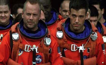 Bruce Willis y Ben Affleck en Armageddon 