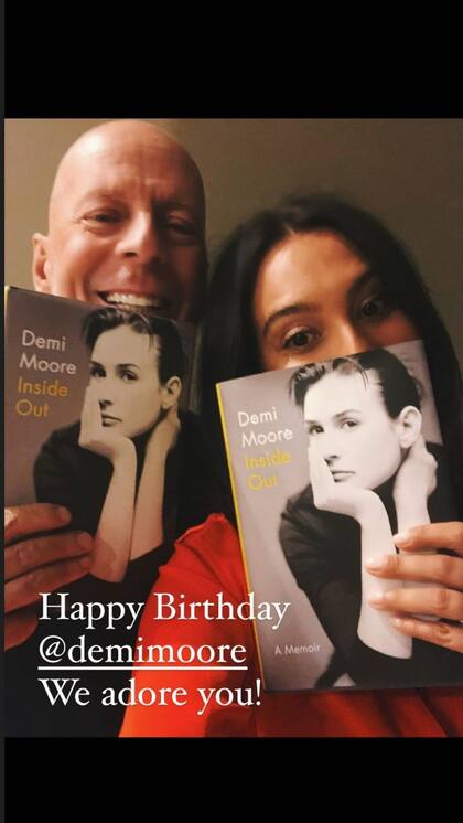 Bruce Willis y su esposa le desearon un feliz cumpleaños a Demi Moore