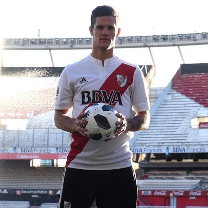 Bruno Zuculini recién llegado a River, en enero de 2018.