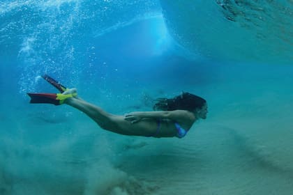 Buceando en Maldivas.