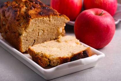 Budín de manzana.