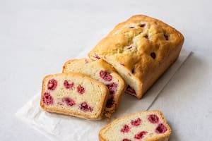 Budín de ricota y frambuesas