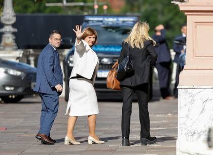 Buenos Aires 28oct2025. Asume en Casa Rosada el nuevo canciller Pablo Quiro. Llega Patricia Bullrich