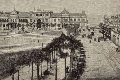 Buenos Aires en 1890: imagen de la Plaza de la Victoria (luego Plaza de Mayo)