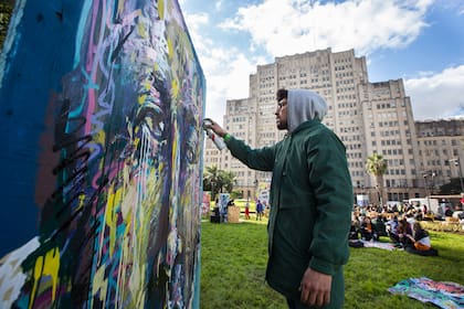 Buenos Aires Hip Hop: los grafiteros desplegaron su arte durante el festival