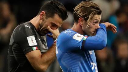 Buffon y Gabbiadini, tras la frustración de quedar fuera del Mundial de Rusia 2018