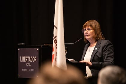 Bullrich durante el almuerzo