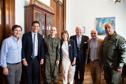 Bullrich, durante su reunión con Nahuel Gallo en el Senado