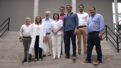 Bullrich y De la Torre, durante una visita a Passaglia en San Nicolás