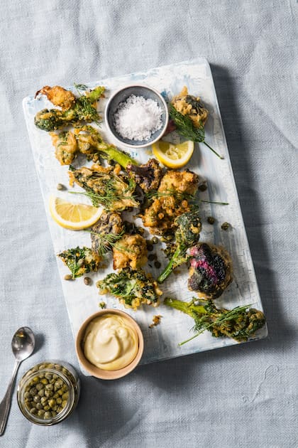 Buñuelos de brócoli y puerro