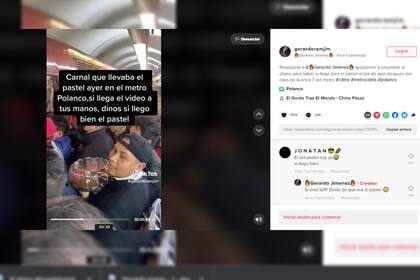 Buscan a un hombre que trasladó una tora en el subte (Captura video)