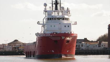 El barco Sophie Siem de la empresa Enap Sipetrol Argentina S.A. En disponibilidad