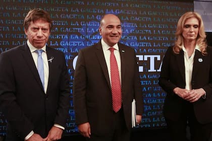 Bussi, Manzur y Elías de Pérez, en el debate previo de la elección