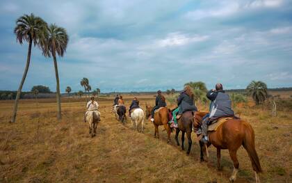 Cabalgata en la reserva privada La Aurora del Palmar.