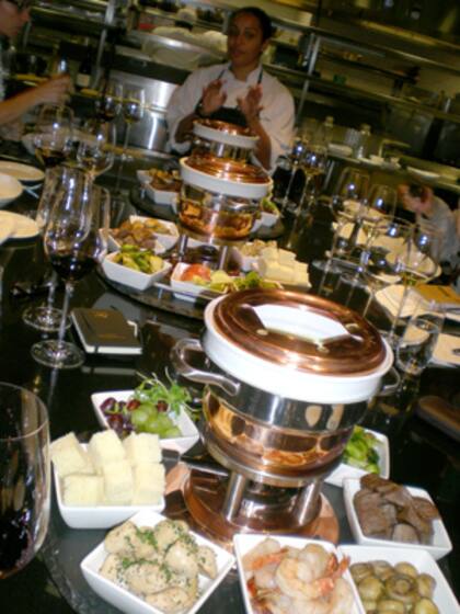Cacerolas de fondue en The Ritz Carlton